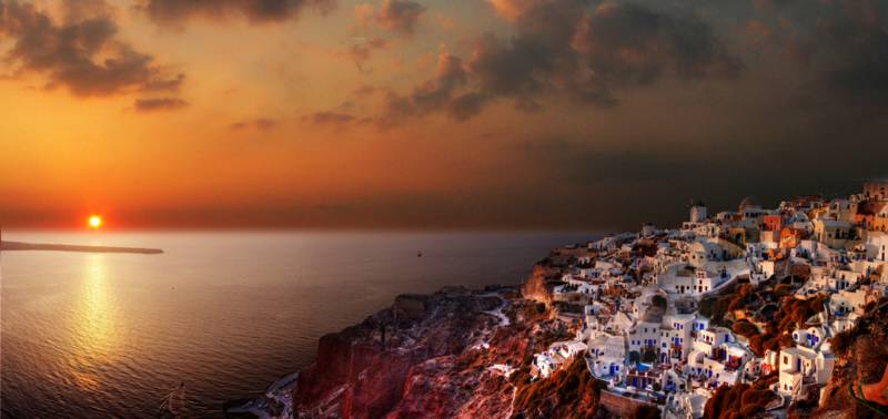 greek island sunset